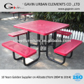 Metal outdoor picnic table picnic table and bench picnic table set